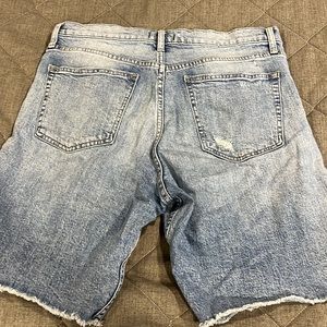 Silver Distressed Shorts